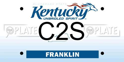 C2S Kentucky License Plate