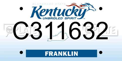 C311632 Kentucky License Plate