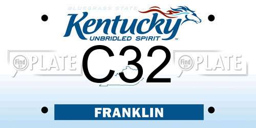 C32 Kentucky License Plate