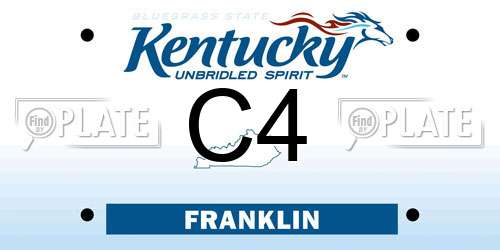 C4 Kentucky License Plate