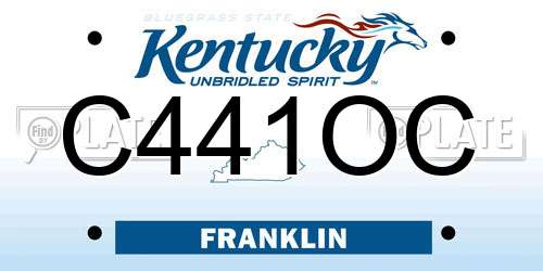 C441OC Kentucky License Plate