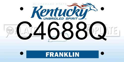 C4688Q Kentucky License Plate