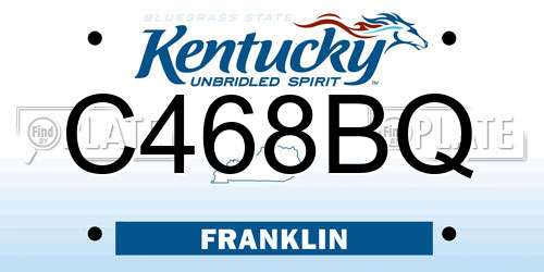 C468BQ Kentucky License Plate