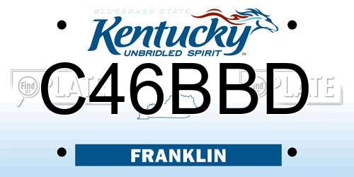 C46BBD Kentucky License Plate
