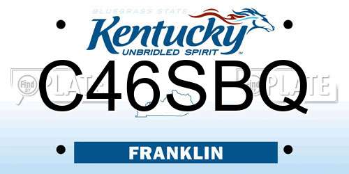 C46SBQ Kentucky License Plate