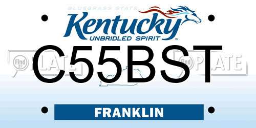 C55BST Kentucky License Plate