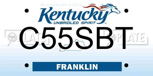 C55SBT Kentucky License Plate