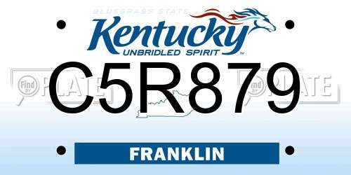 C5R879 Kentucky License Plate