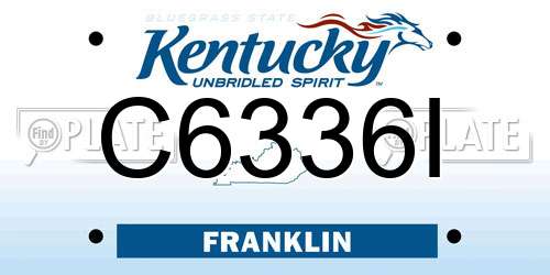 C6336I Kentucky License Plate