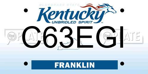 C63EGI Kentucky License Plate