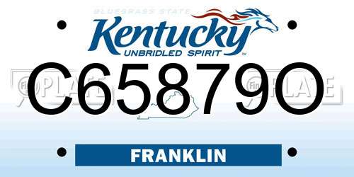 C65879O Kentucky License Plate
