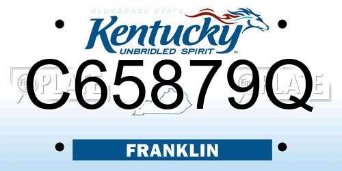 C65879Q Kentucky License Plate