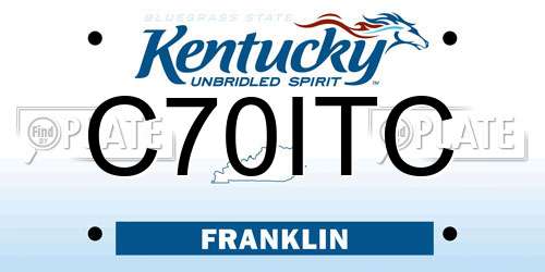 C70ITC Kentucky License Plate