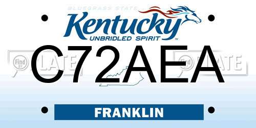 C72AEA Kentucky License Plate