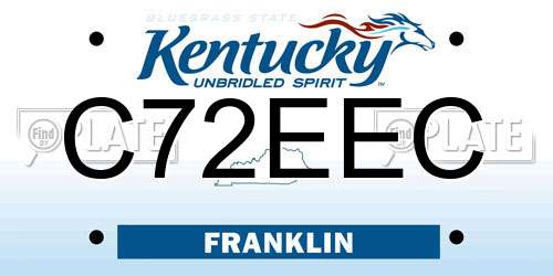 C72EEC Kentucky License Plate