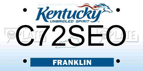 C72SEO Kentucky License Plate