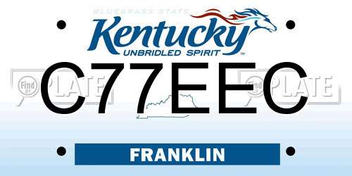 C77EEC Kentucky License Plate