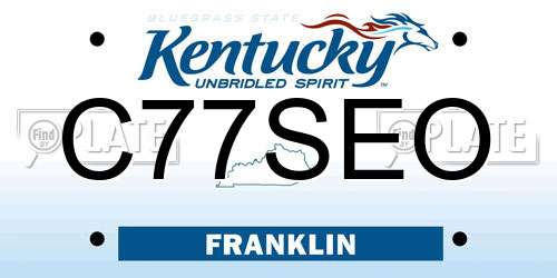 C77SEO Kentucky License Plate