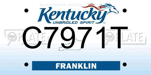 C7971T Kentucky License Plate