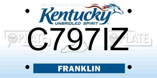 C797IZ Kentucky License Plate