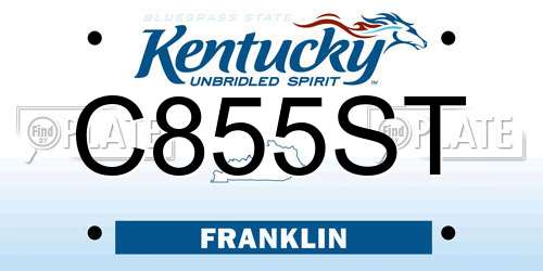 C855ST Kentucky License Plate