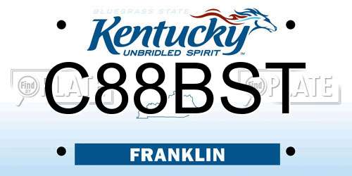 C88BST Kentucky License Plate
