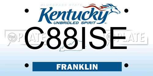 C88ISE Kentucky License Plate