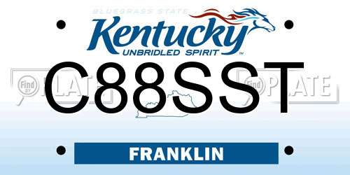 C88SST Kentucky License Plate