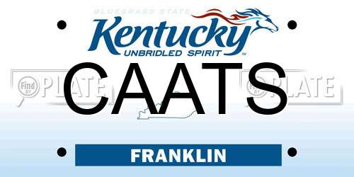 CAATS Kentucky License Plate