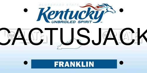 CACTUSJACK Kentucky License Plate