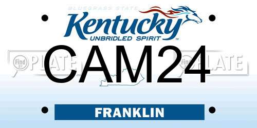 CAM24 Kentucky License Plate