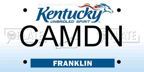 CAMDN Kentucky License Plate