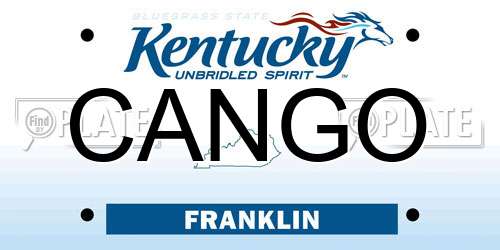 CANGO Kentucky License Plate