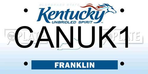 CANUK1 Kentucky License Plate