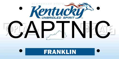 CAPTNIC Kentucky License Plate