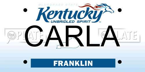 CARLA Kentucky License Plate