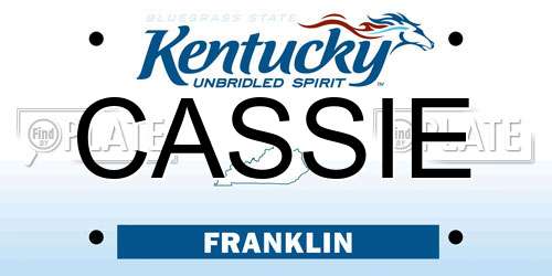 CASSIE Kentucky License Plate