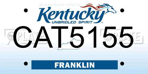 CAT5155 Kentucky License Plate