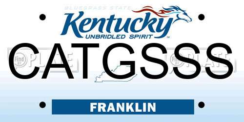 CATGSSS Kentucky License Plate