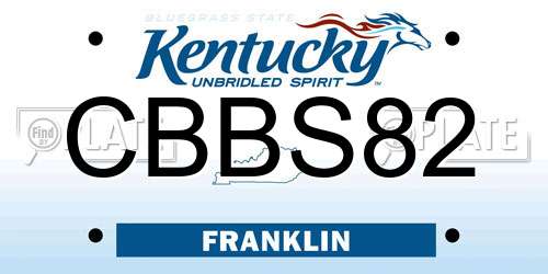 CBBS82 Kentucky License Plate