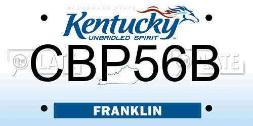CBP56B Kentucky License Plate
