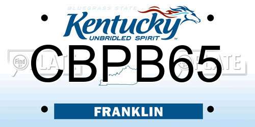 CBPB65 Kentucky License Plate