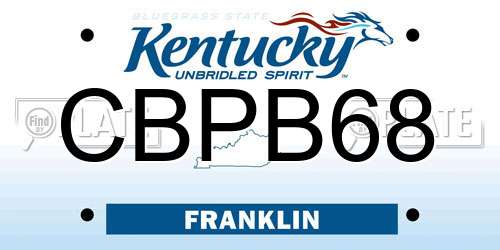 CBPB68 Kentucky License Plate