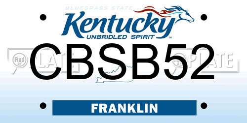 CBSB52 Kentucky License Plate