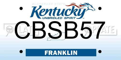 CBSB57 Kentucky License Plate
