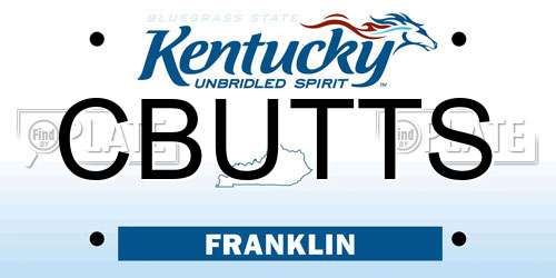 CBUTTS Kentucky License Plate
