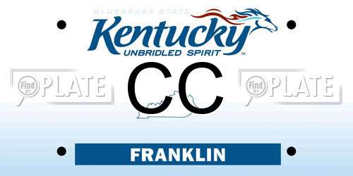 CC Kentucky License Plate