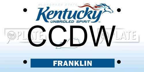 CCDW Kentucky License Plate