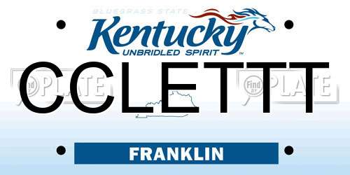 CCLETTT Kentucky License Plate