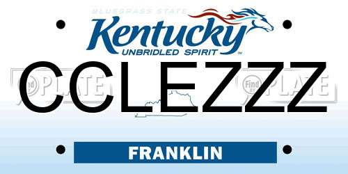 CCLEZZZ Kentucky License Plate